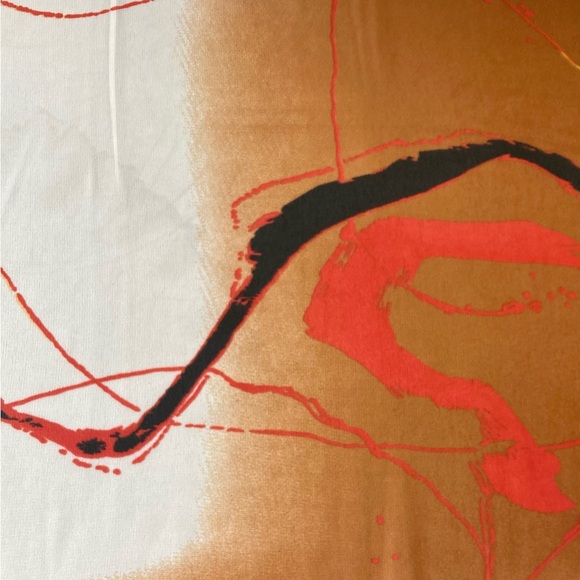 Large abstract CHIFFON scarf - Picture 3 of 12